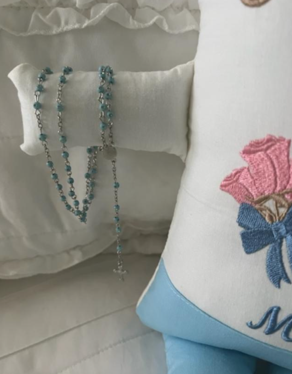 2 JJ Pillowdoll Blessed Mother Mary with Rosary