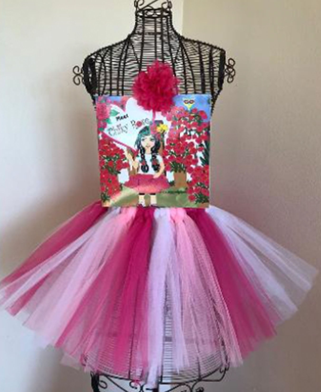 Z Chiky Rose multi color tutus, books, hair flowers and stickers
